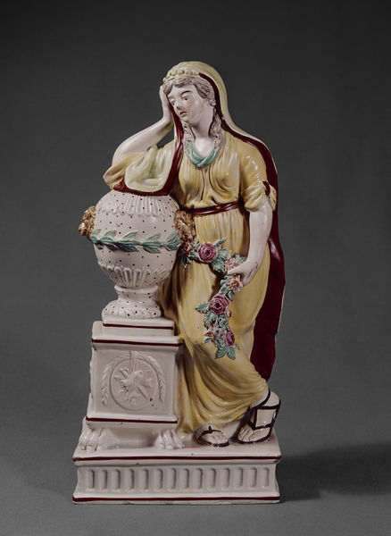 Leeds Pottery, antique Staffordshire figure, antique English pottery, creamware, Myrna Schkolne, Andromache