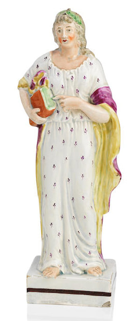 antique Staffordshire, antique Staffordshire figure, pearlware figure, Metis, Myrna Schkolne