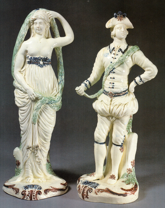 antique Staffordshire figure, Ophelia, Hamlet, creamware figure, Myrna Schkolne, Staffordshire Ophelia Hamlet