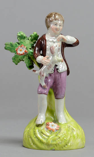 antique Staffordshire figure, Staffordshire pottery figure, Dale staffordshire figure, John Dale, pearlware figure, bocage figure, Myrna Schkolne 