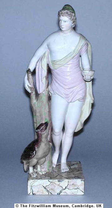 Lakin & Poole, antique Staffordshire pottery, Staffordshire figure, antique Staffordshire, pearlware figure, lead glazed figure, Ganymede