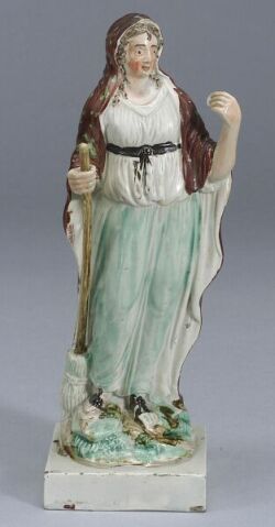 antique Staffordshire, antique figure, Staffordshire pottery figure, pearlware figure, Ralph Wood, Myrna Schkolne