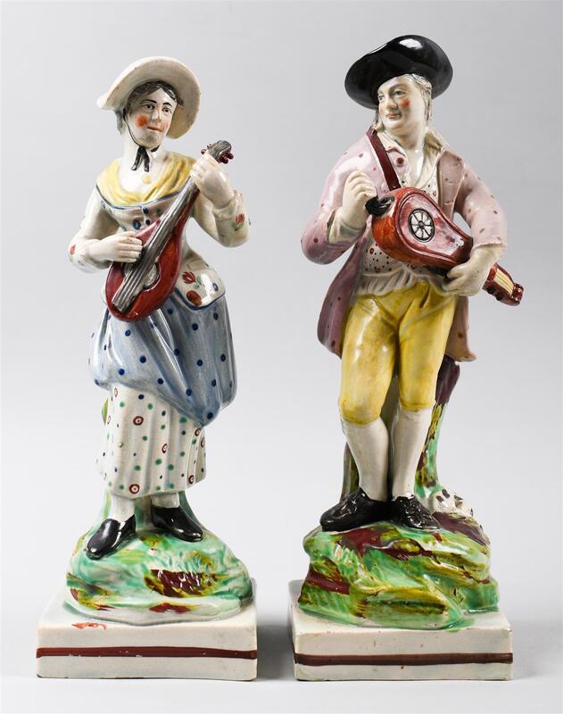 antique Staffordshire figure, Staffordshire pottery, Wedgwood figure, Flemish Music, Ralph Wedgwood, Myrna Schkolne